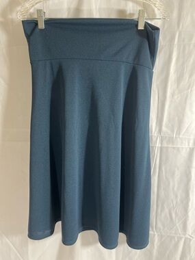 LuLaRoe Midi Skirt in Teal Blue